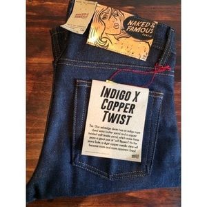 AUTHENTIC Naked & Famous Weird Guy Copper Selvedge
